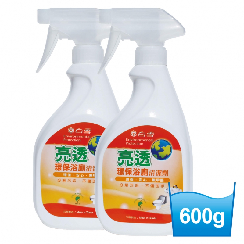 白雪亮透環保浴廁清潔劑(600ml×12瓶)