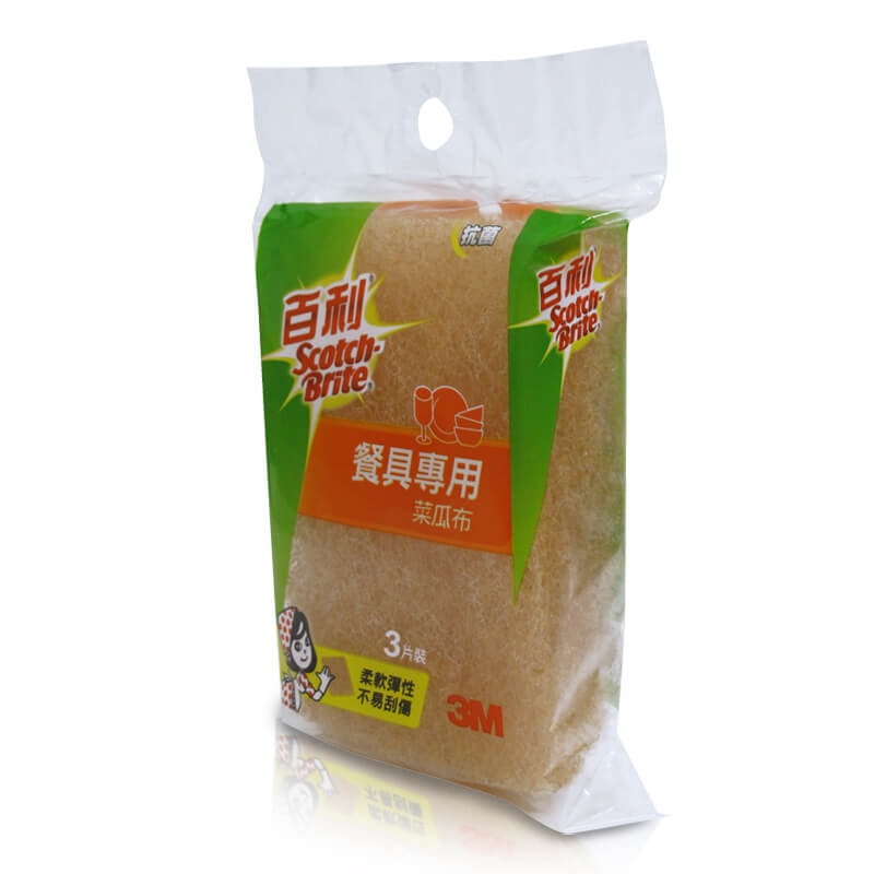 3M細緻餐具/茶杯專用菜瓜布-小黃(41YS-3M)