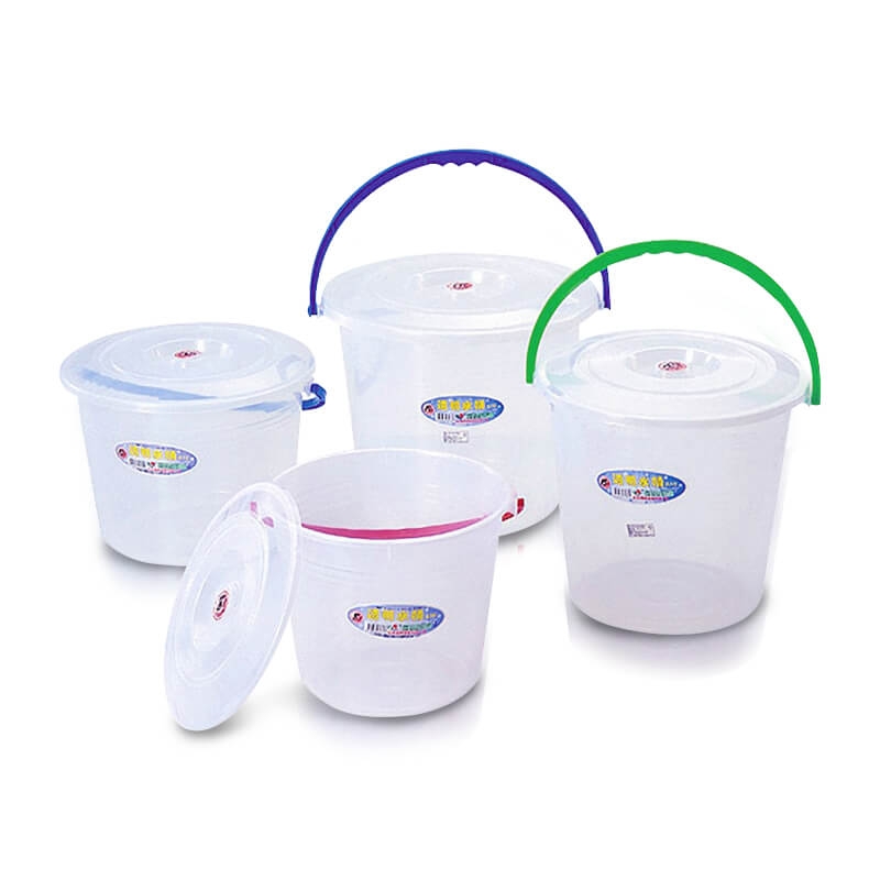 塑膠透明水桶附蓋