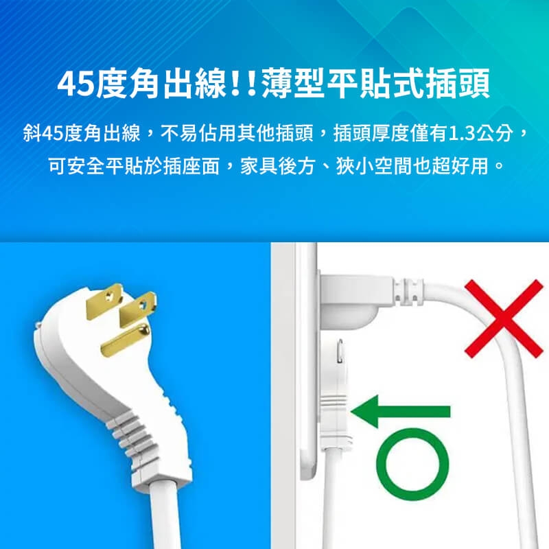 保護傘6切6座3P延長線（PU-3665）