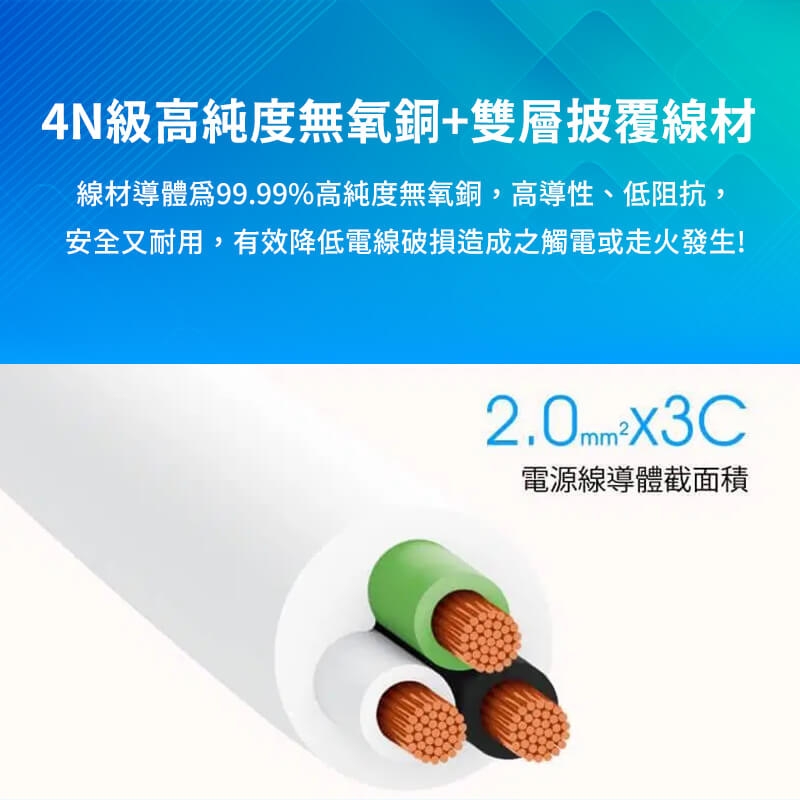 保護傘3切3座3P延長線（PU-3335）