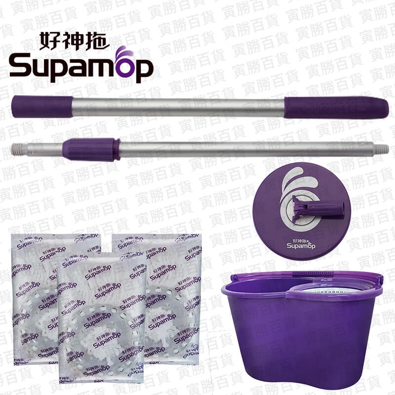 好神拖輕巧手壓旋轉拖(布盤3入)