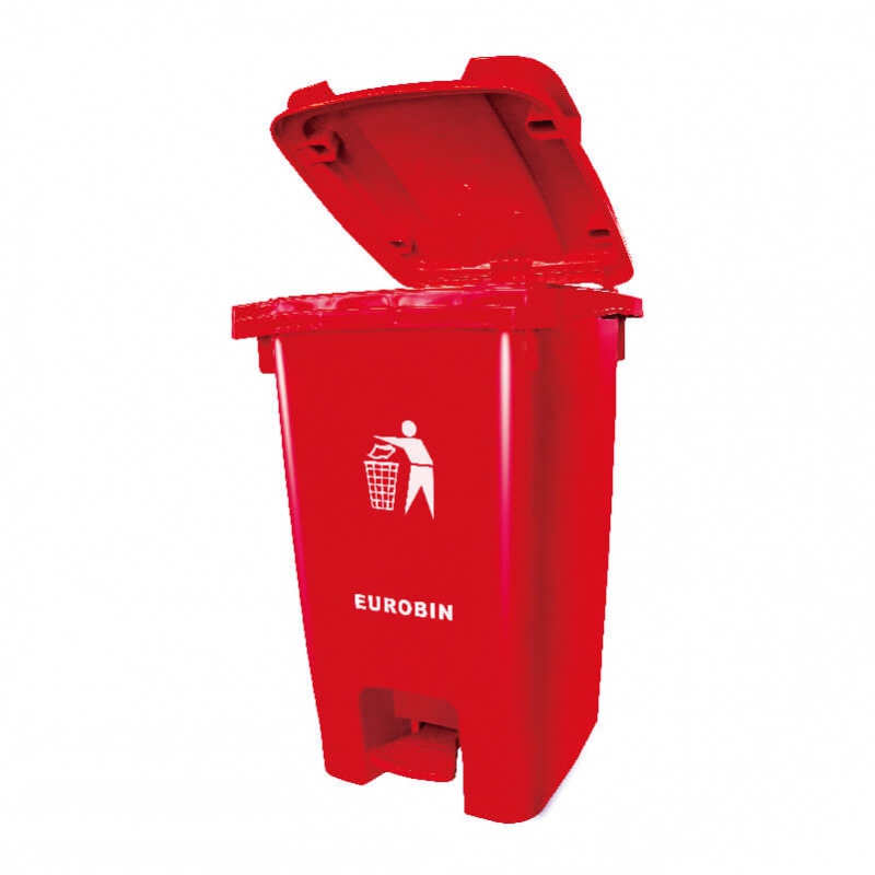 E60腳踏垃圾桶（紅色 / 60公升）